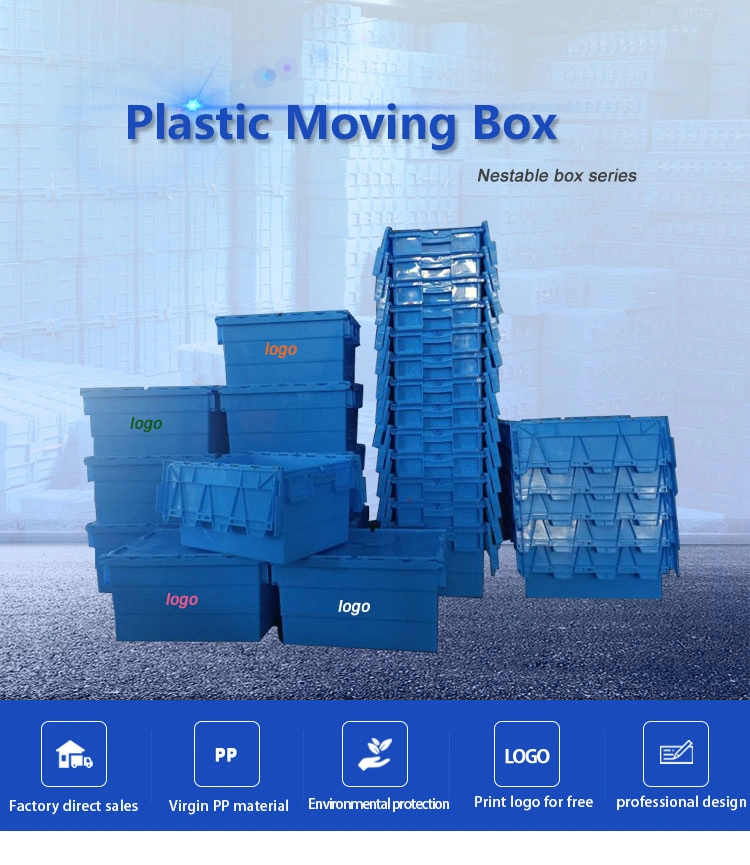 Nestable 600X400mm Plastic Moving Boxes